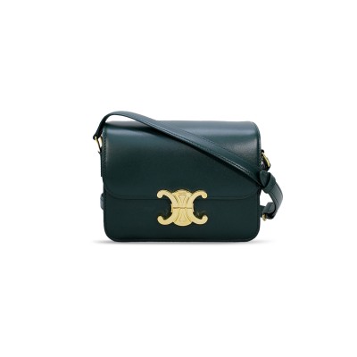 CELIN SMALL TEEN TRIOMPHE BAG IN CANVAS CALFSKIN 188423BF4.10GL (18.5*14*6cm)